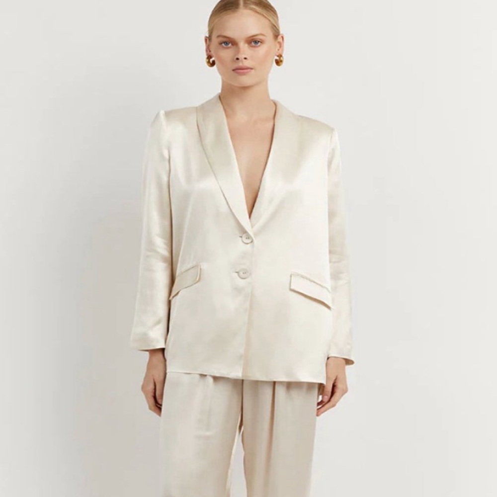 DISSH Pearl Satin Three Piece Suit Set (Worn Once)